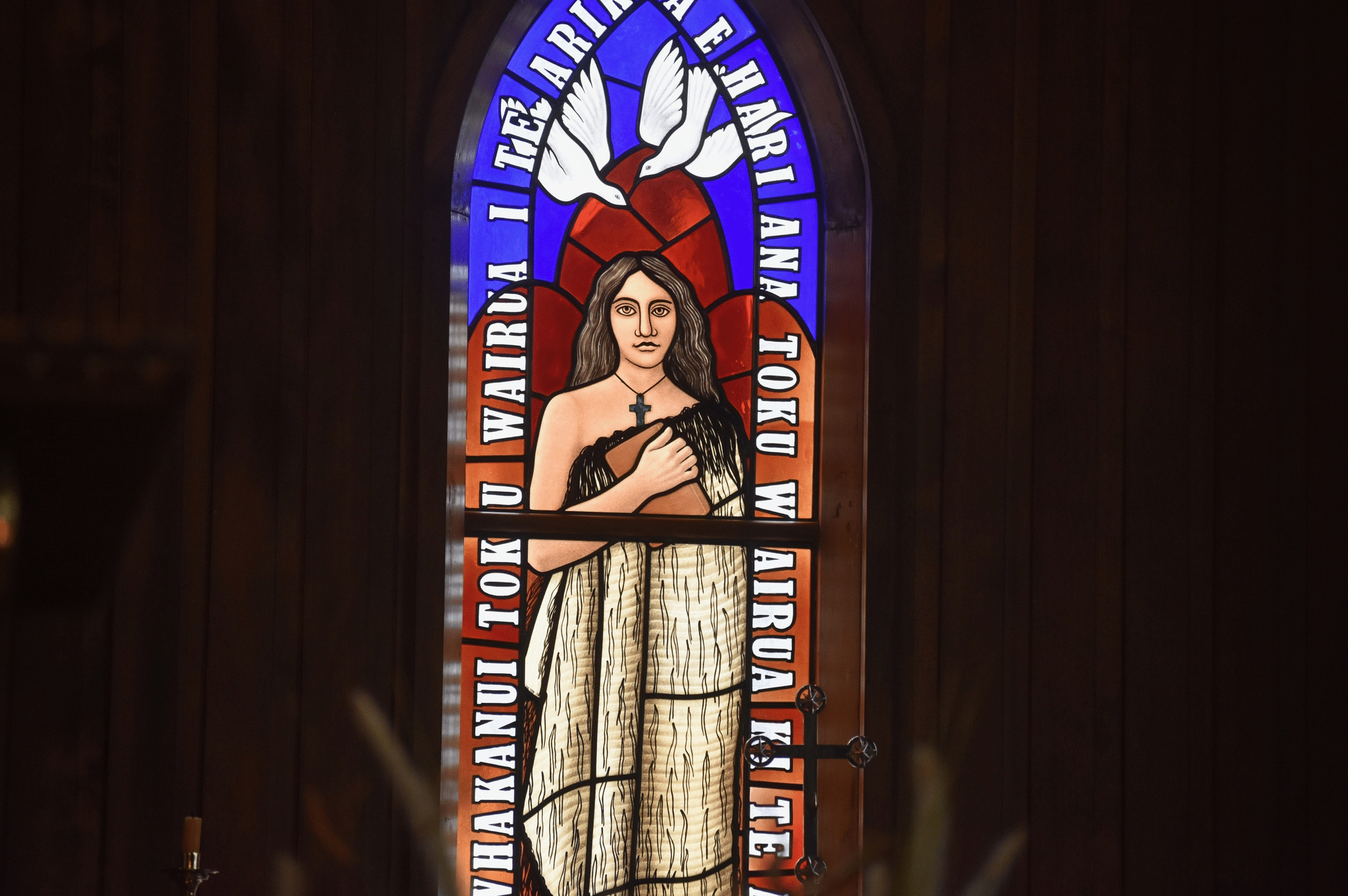 Te Mīhana Māori - Lady Chapel Window, Tarore - Holy Sepulchre, Te Ana Tapu