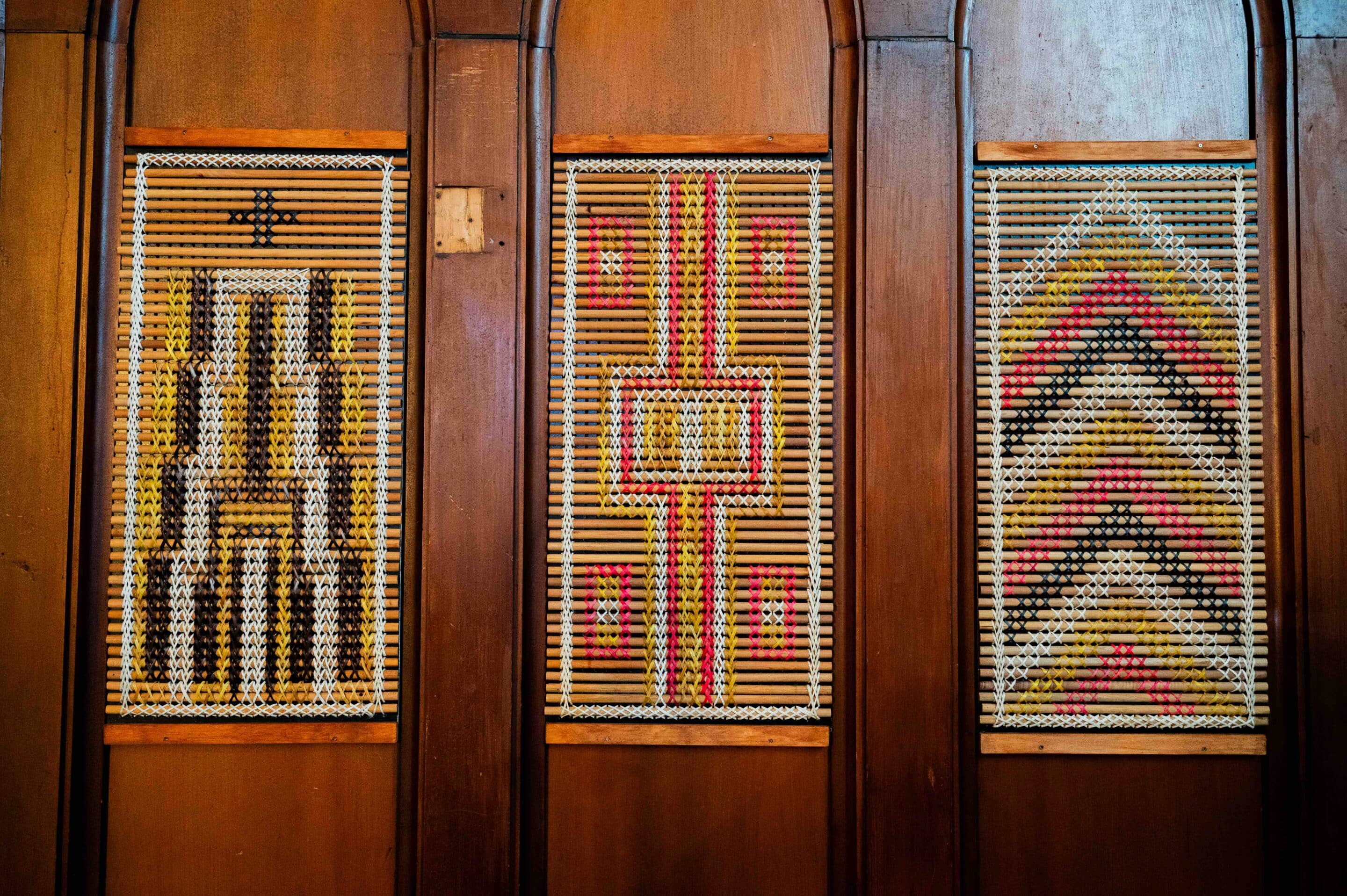 6 Te Mīhana Māori - Tukutuku Panel 6 - Te Ana Tapu (Church of the Holy Sepulchre), Auckland