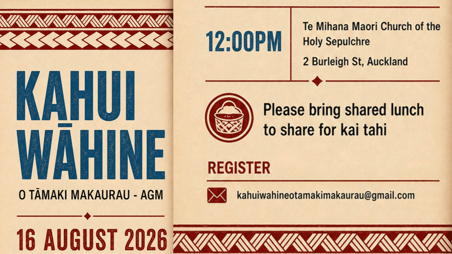 Kāhui Wāhine o Tāmaki Makarau AGM